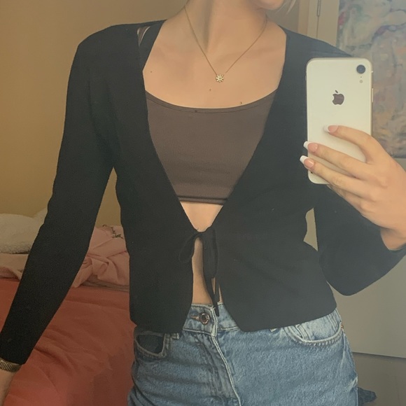 Black Tie Cardigan - Picture 1 of 1